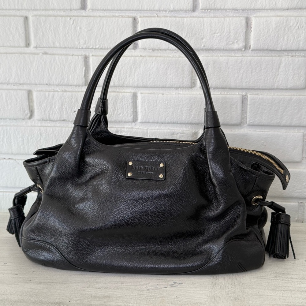 Kate Spade Black Leather Tote Bag